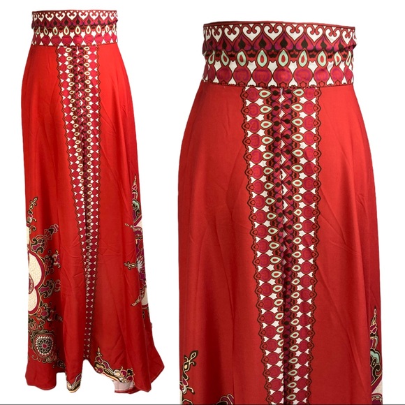 Hi Low Ethnic Print Shirt - Picture 3 of 3